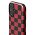 Red and Black Checkerboard iPhone 16 Plus Impact Case